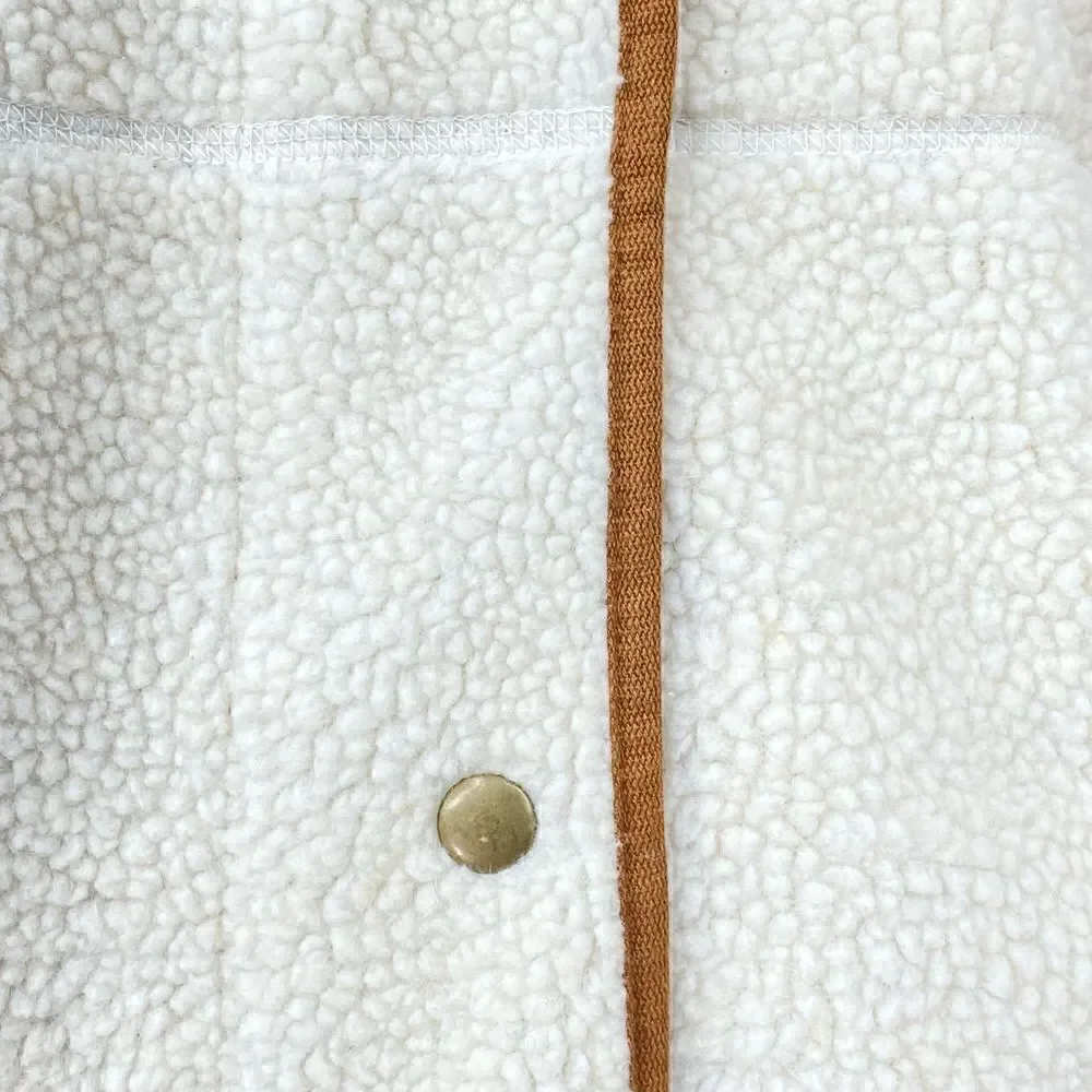 Old Navy Bloggers Favorite Mock Neck Cream Sherpa Coat , XS